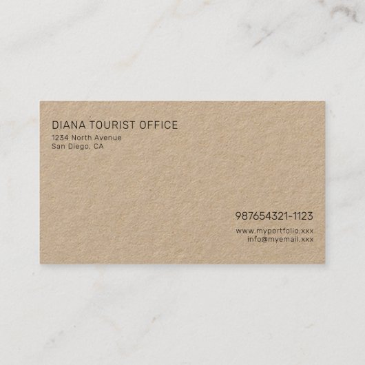 Photos Kraft Carte de visite (Dos)