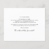 Photos Mariage pour les jeunes mariés Carte de bud (Dos)