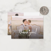 Photos Mariages à la main Carte de remerciements b (Devant/Arrière en situation)
