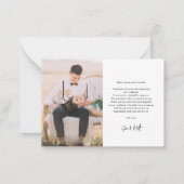 Photos Mariages à la main Carte de remerciements b (Dos)