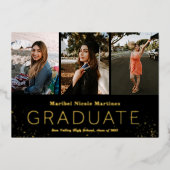 Photos modernes Graduation Gold Foil Faire-part (Recto)