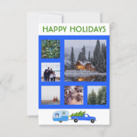 PHOTOS PERSONNALISÉES Camper Trailer Carte de Noël