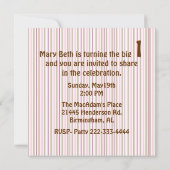 Photos Pink & Brown Babys Invitation pour le premi (Dos)