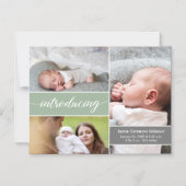 Photos pour bébés nouveau-né faire-part de naissan (Recto)