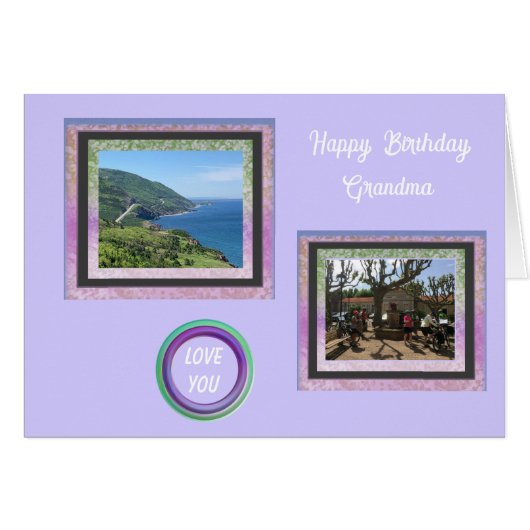 Photos pour la carte d'anniversaire de grand-mère (Devant horizontal)
