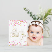 Photos rose et or Filles Merci Cartes (Debout devant)