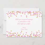 Photos rose et or Filles Merci Cartes (Dos)