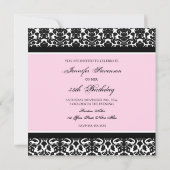 Photos roses Invitations à la fête du 35e annivers (Dos)