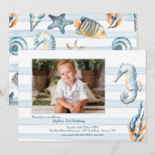 Photos Sea Life Invitation d'anniversaire (Devant / Derrière)