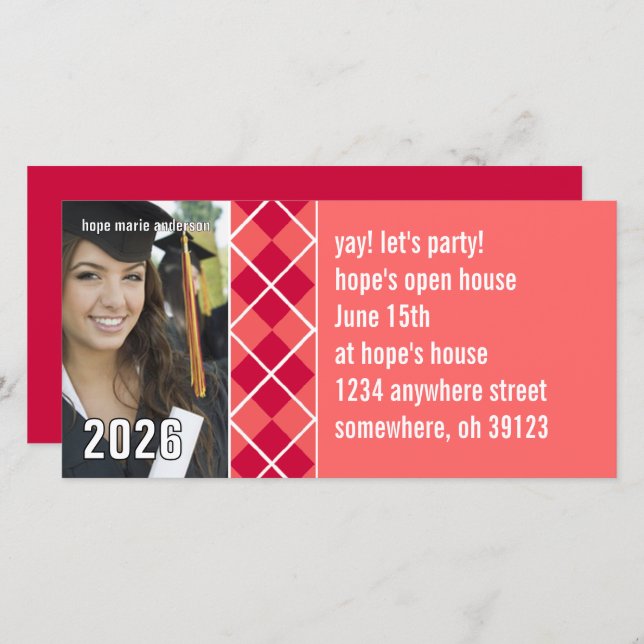 Photos Senior - Invitation de graduation 2010 (Devant / Derrière)