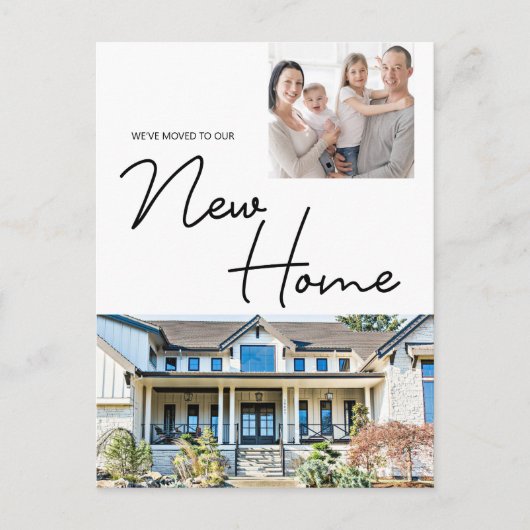 Photos We've Moved New Home Script Address Change Feestdagenkaart (Voorkant)