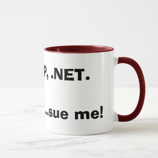 PHP, ASP, .NET.Im een geek...Oproep me! Mok (Rechts)