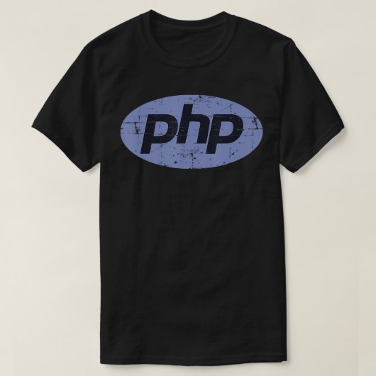 PHP backend Laravel CodeIgniter Ontwikkelaars T-shirt (Design voorkant)