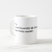 PHP Hallo World! conditionele code mok (Voorkant links)