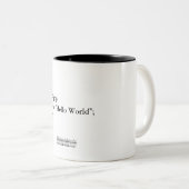 PHP "Hallo World" koffie Mok (Voorkant rechts)