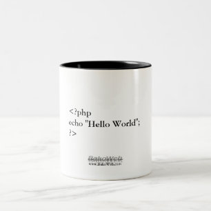 PHP "Hallo World" koffie Mok