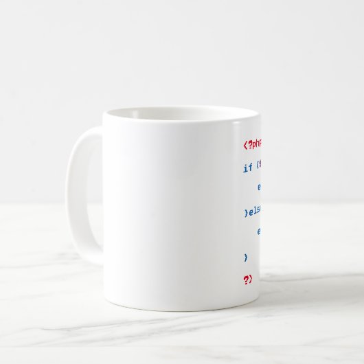 PHP koffiecoder Koffiemok (Voorkant links)