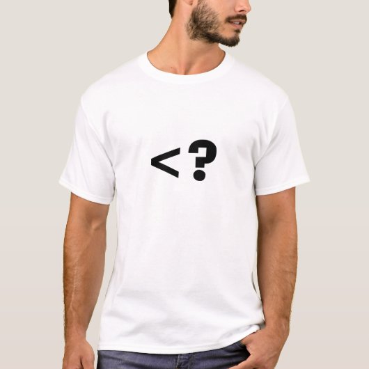 PHP T-Shirt - <? ?> (Voorkant)