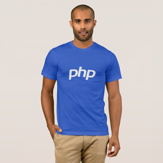 PHP T-Shirt (blauw) (Voorkant volledig)