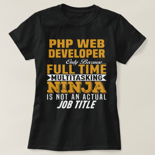 PHP Web Developer T-shirt (Design voorkant)