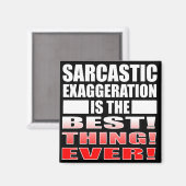 Phrases drôles de magnets de frigo avec exagératio (Recto/Verso)