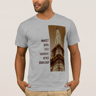 Phrases françaises Tour Eiffel Paris T-shirt 1