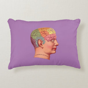  Phrenology Head Mind Brain Map Accent Kussen