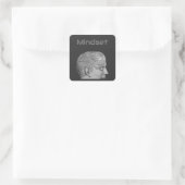 Phrenology Head Mindset Brain Map Vierkante Sticker (Tas)
