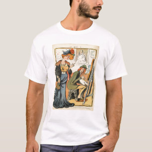 Phryne: karikatuur van het model van een kunstenaa t-shirt