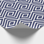 Phthalo Blue Moods Diamond Chevrons Cadeaupapier (Hoek)