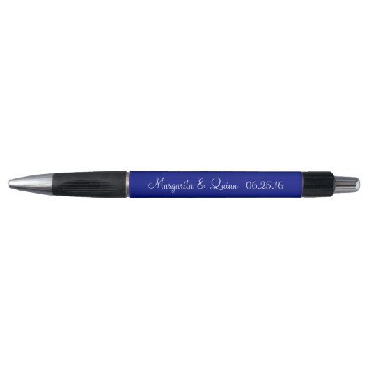 Phthalo Blue Personalized Wedding Favors Pen (Voorkant)