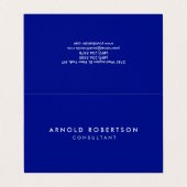 Phthalo Blue Professional-minimalist Visitekaartjes (Buitenkant ongevouwen)