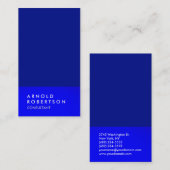 Phthalo Blue Trendy Moderne Simple Visitekaartje (Voorkant / Achterkant)