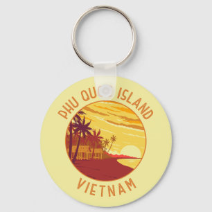 Phu Quoc Eiland Vietnam Retro Noodcirkel Sleutelhanger