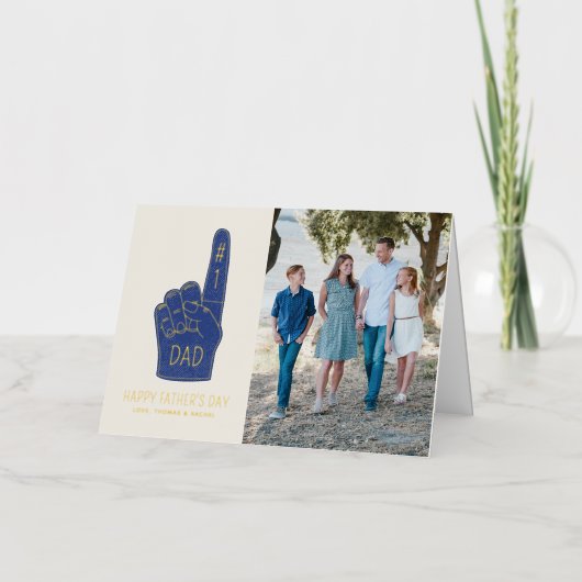 Phuile #1 Papa Foam Fête des pères Carte photo (Recto)