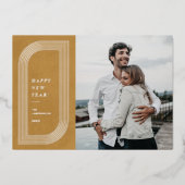 Phuile Abstraite carte de Nouvel An Géométrique -  (Recto)