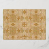 Phuile Abstraite carte de Nouvel An Géométrique -  (Verso)