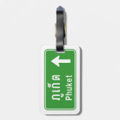 Phuket Ahead ⚠ Thai Highway Traffic ⚠ Bagagelabel (Achterkant verticaal)