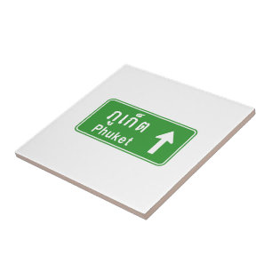 Phuket Ahead ⚠ Thai Highway Traffic ⚠ Tegeltje