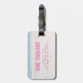 Phuket Beach Thailand souvenir Bagagelabel (Achterkant verticaal)