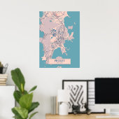 Phuket - Thailand Breezy City Map Poster (Thuiskantoor)