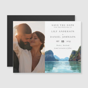 Phuket Thailand Huwelijksfoto Save The Date Magnetische Uitnodiging