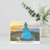 Phuket Thailand met Big Buddha Modern Briefkaart (Staand voorkant)