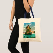 Phuket Thailand Retro Briefkaart Tote Bag (Voorkant (product))