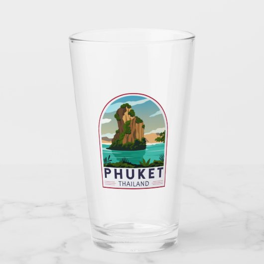 Phuket Thailand Retro Glas (Voorkant)