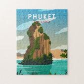 Phuket Thailand Retro Legpuzzel (Verticaal)