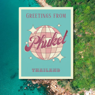 Phuket Thaïlande vacances Retro Carte postale Vint