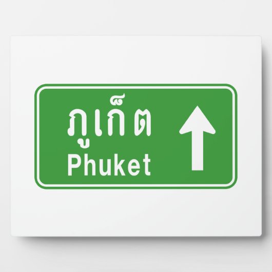 Phuket Vooruit ⚠ Thais Verkeersbord ⚠ Fotoplaat (Voorkant)