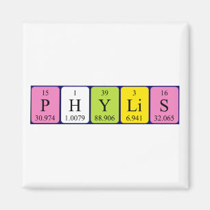 Phylis periodieke table name magnet magneet