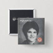 Phyllis DeSantis Vierkante Button 5,1 Cm (Voorkant /achterkant)